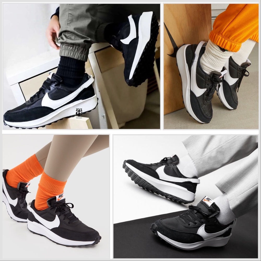 Nike Men’s Waffle Debut Black/White Casual Sneakers [DH9522-001]
